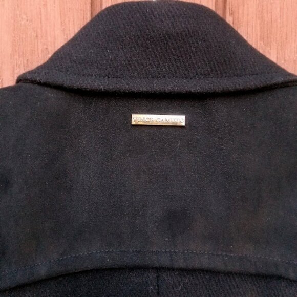 VINCE CAMUTO | Double Breasted Wool Blend Belted Heavy Trench Coat Winter Jacket - Picture 12 of 16